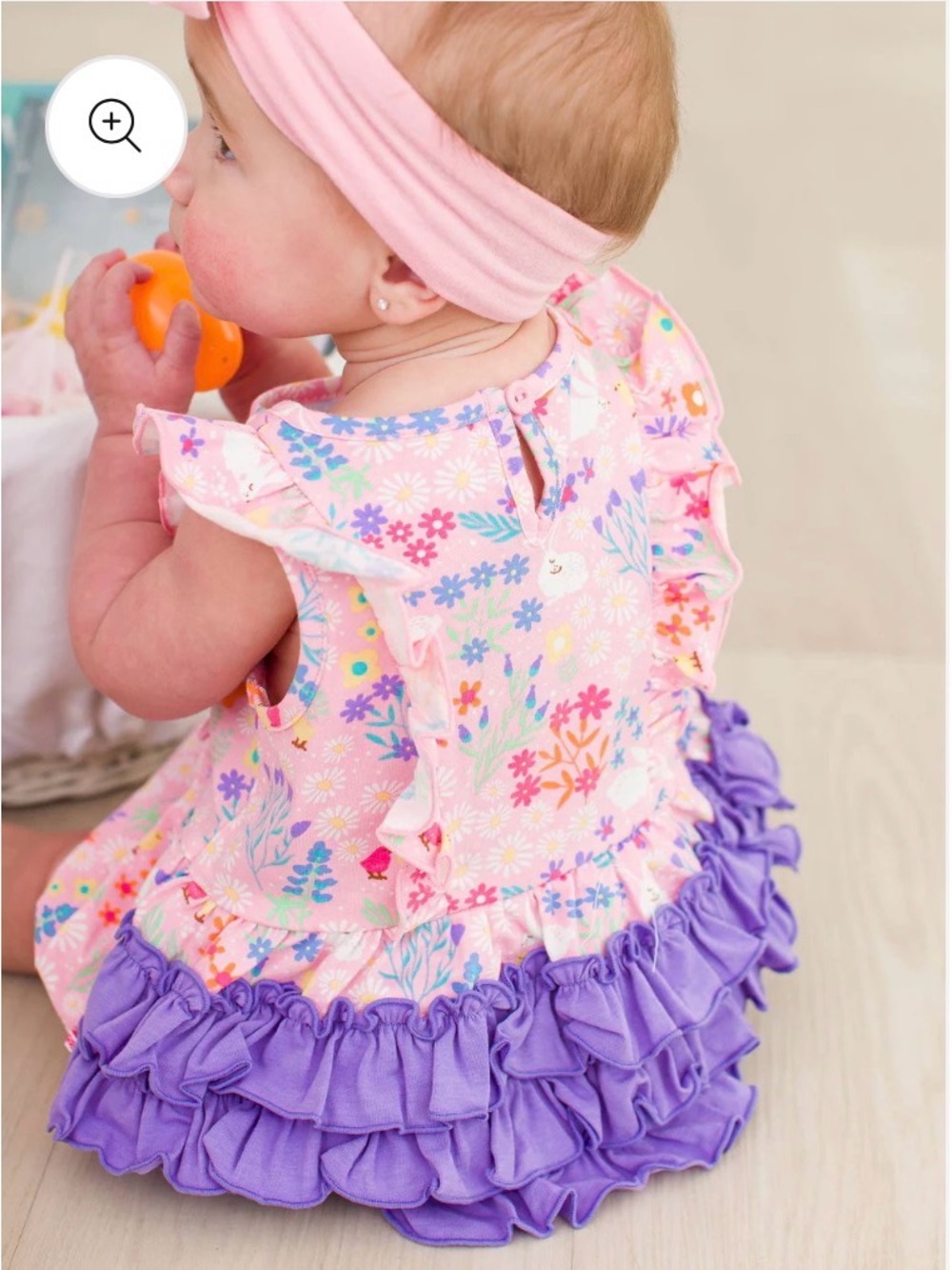 NWT - Ruffle Butts Bunny and Friends Knit Romper (12-18 months)